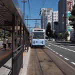 岡山電軌軌道岡山駅前電停2012年8月25日