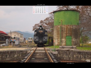 2012年11月通常壁紙若桜鉄道2若桜駅C12