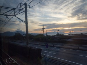 車窓のは富士山